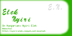 elek nyiri business card
